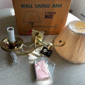 2 Swing Arm Wall Lamps - New Vtg 1980’s